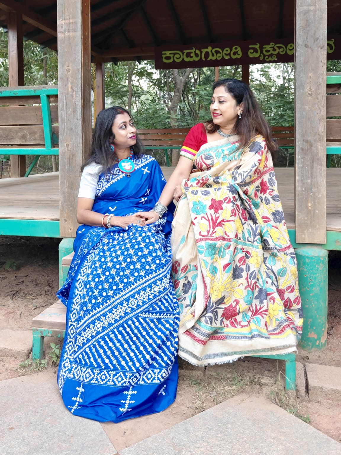 Pure Tussar Kanthastitch Saree