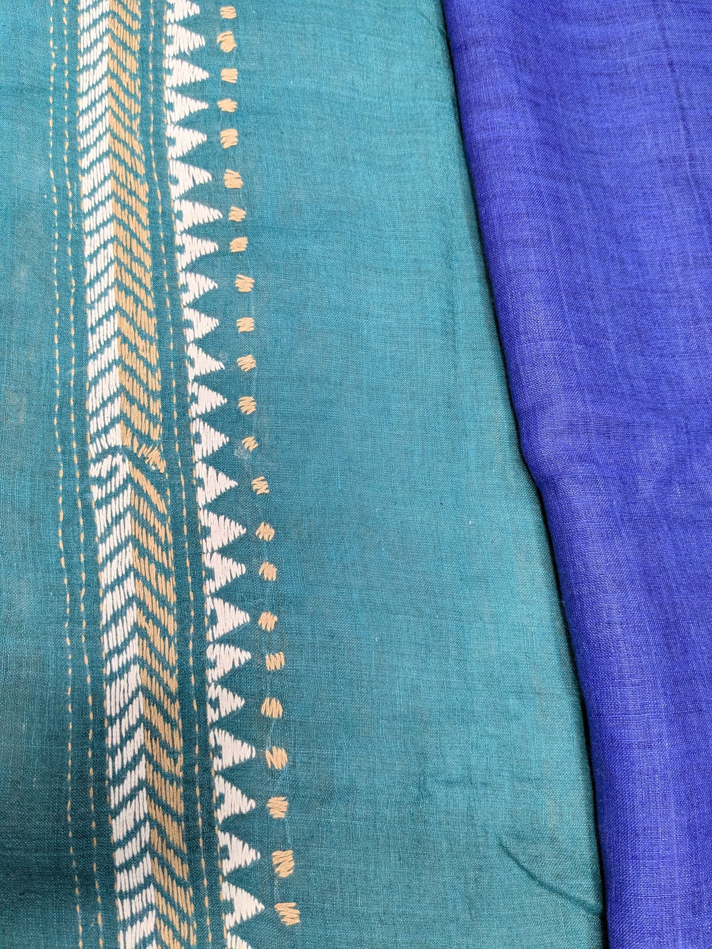 Pure Tussar Kanthastitch Saree – Jewellery motif festive Saree