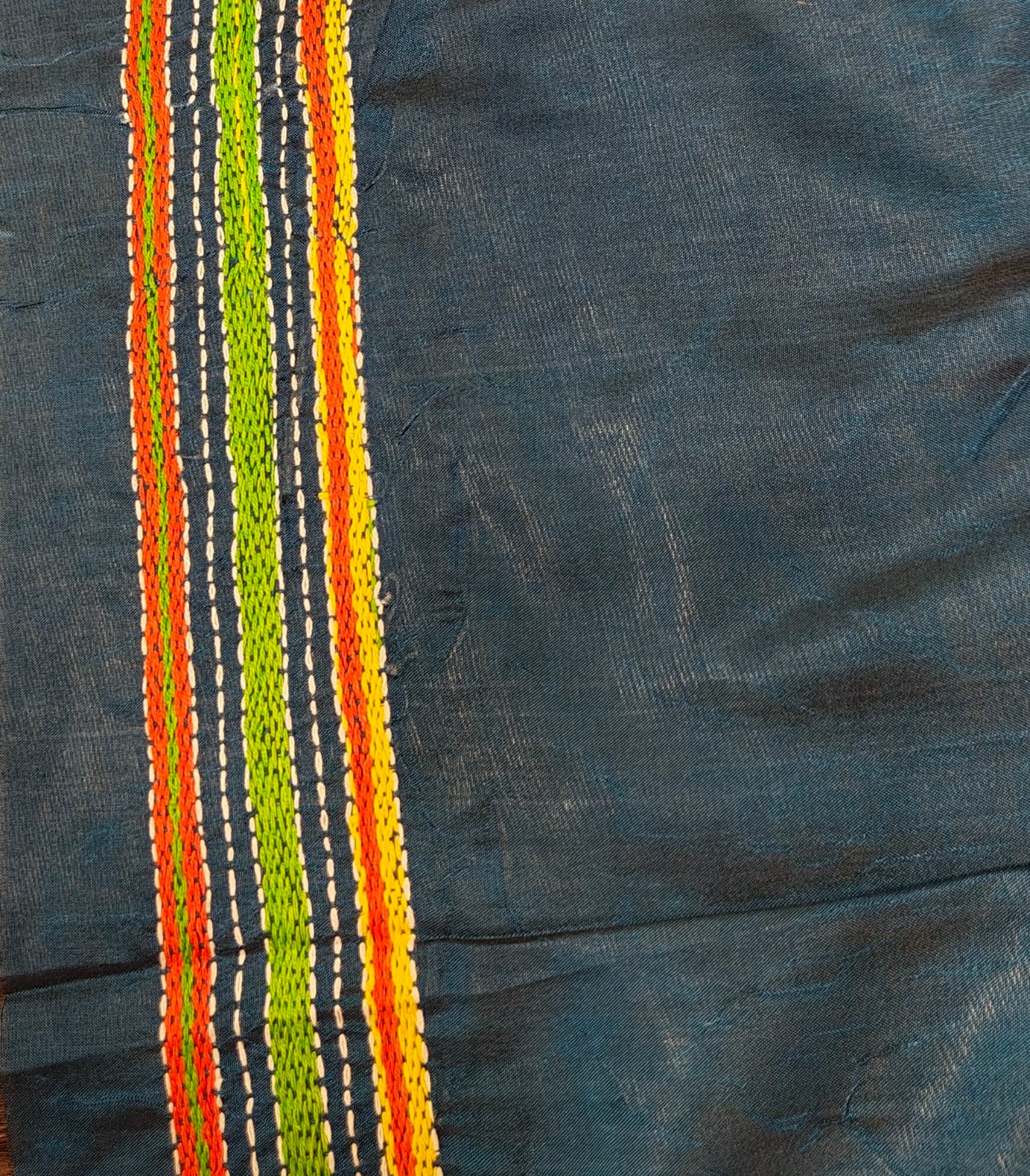 Blended Bangalore Silk Kantha Saree – A Graceful Artistry