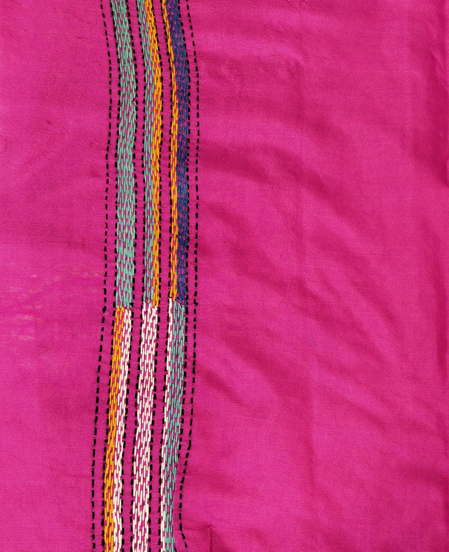 Blended Bangalore Silk Kantha Saree – Elegance Redefined