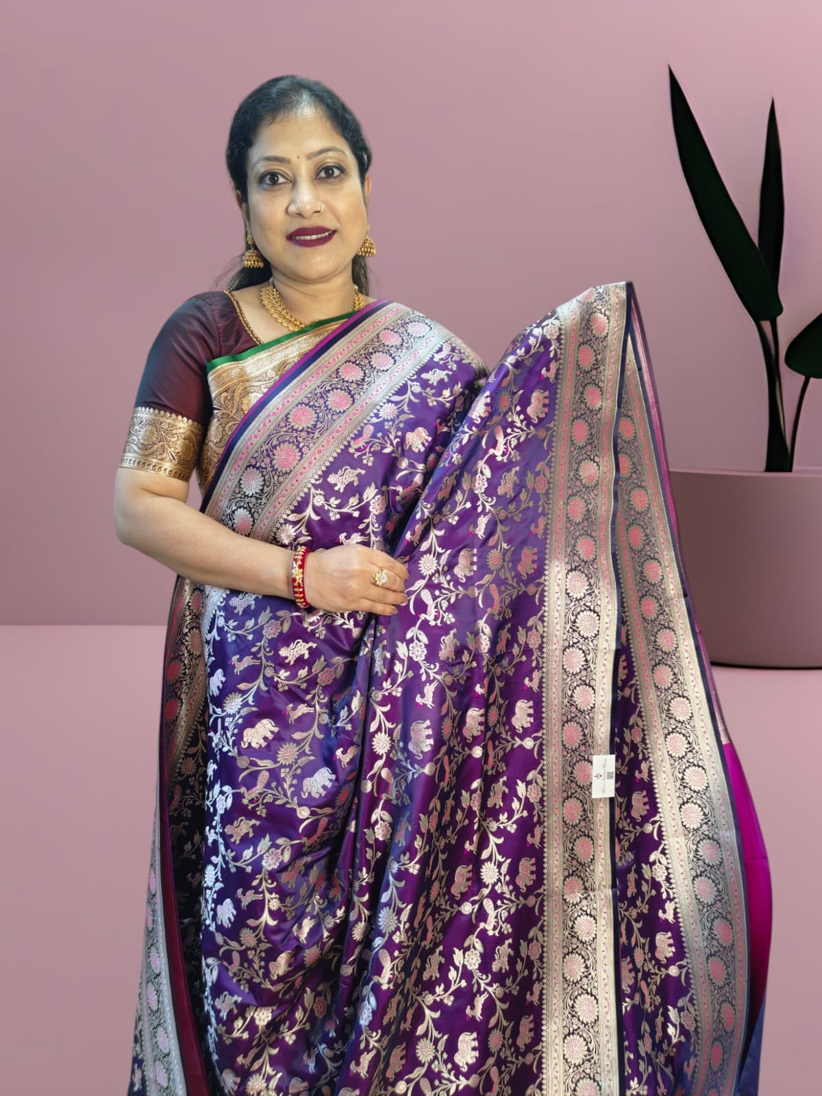 Premium Katan Shikargha Benarasi Saree