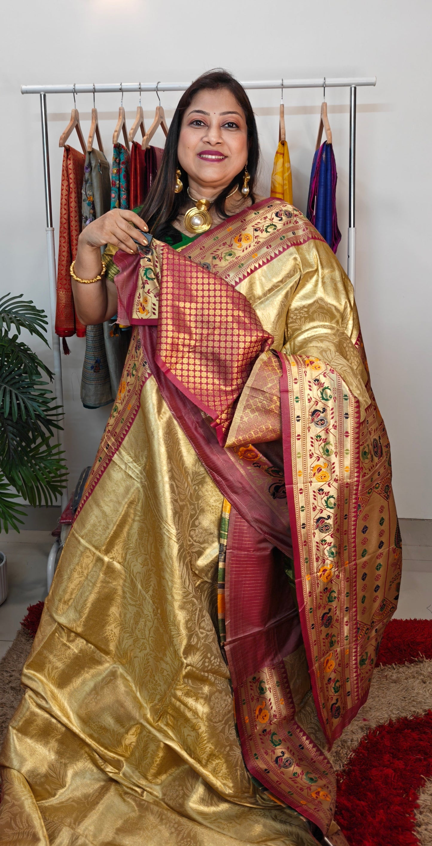 Semi Tissue Paithani Silk saree