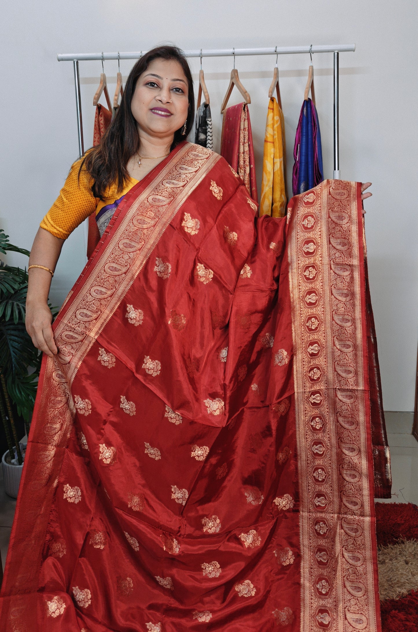 Sold out Semi Mashru Katan Banarasi