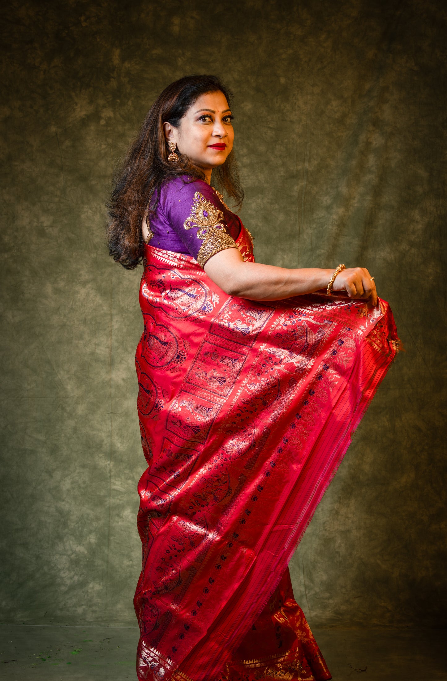 Pure Swarnachari 4-Ply Saree, Dual-Tone Authentic – A Tale of Elegance and Tradition