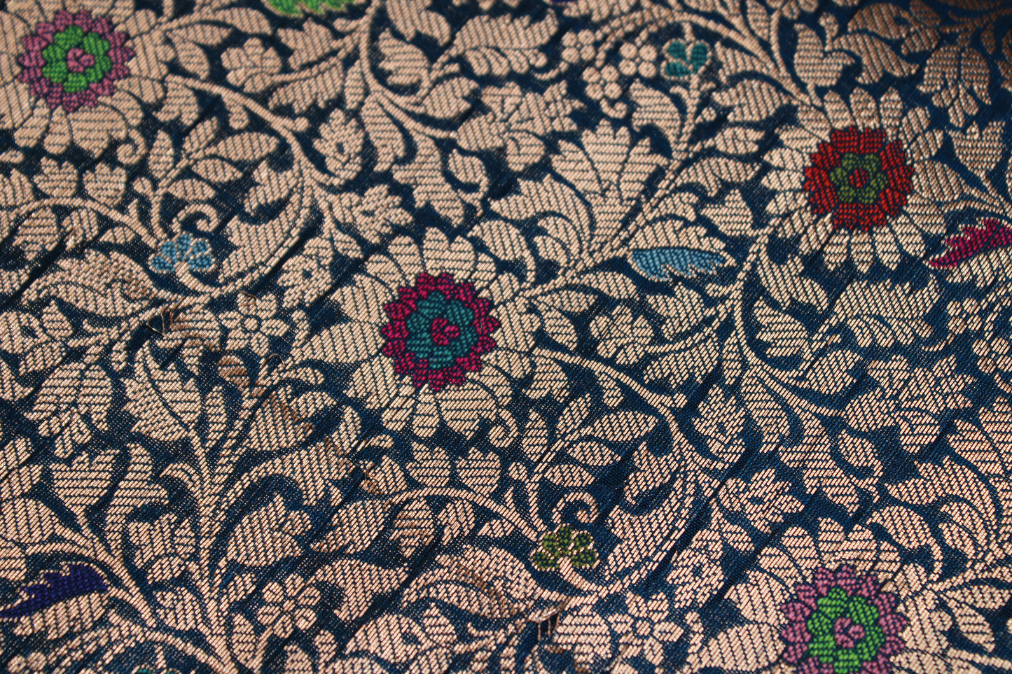 Sold Out Semi Munga Tussar Silk Banarasi Saree with Minakari Weaves-Sold in Bangalore