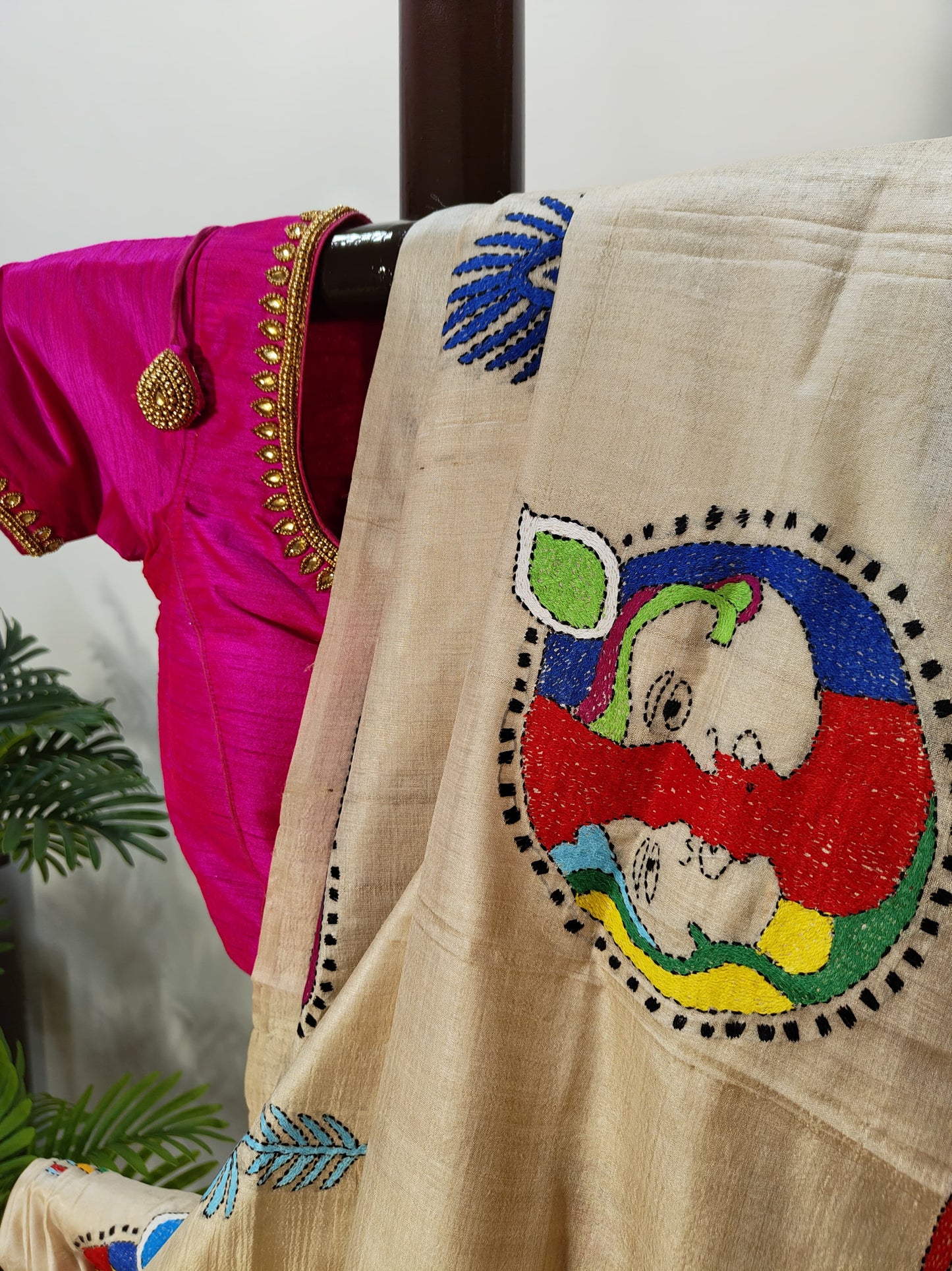 Pure Tussar Gachi By Gachi Silk Kantha Saree