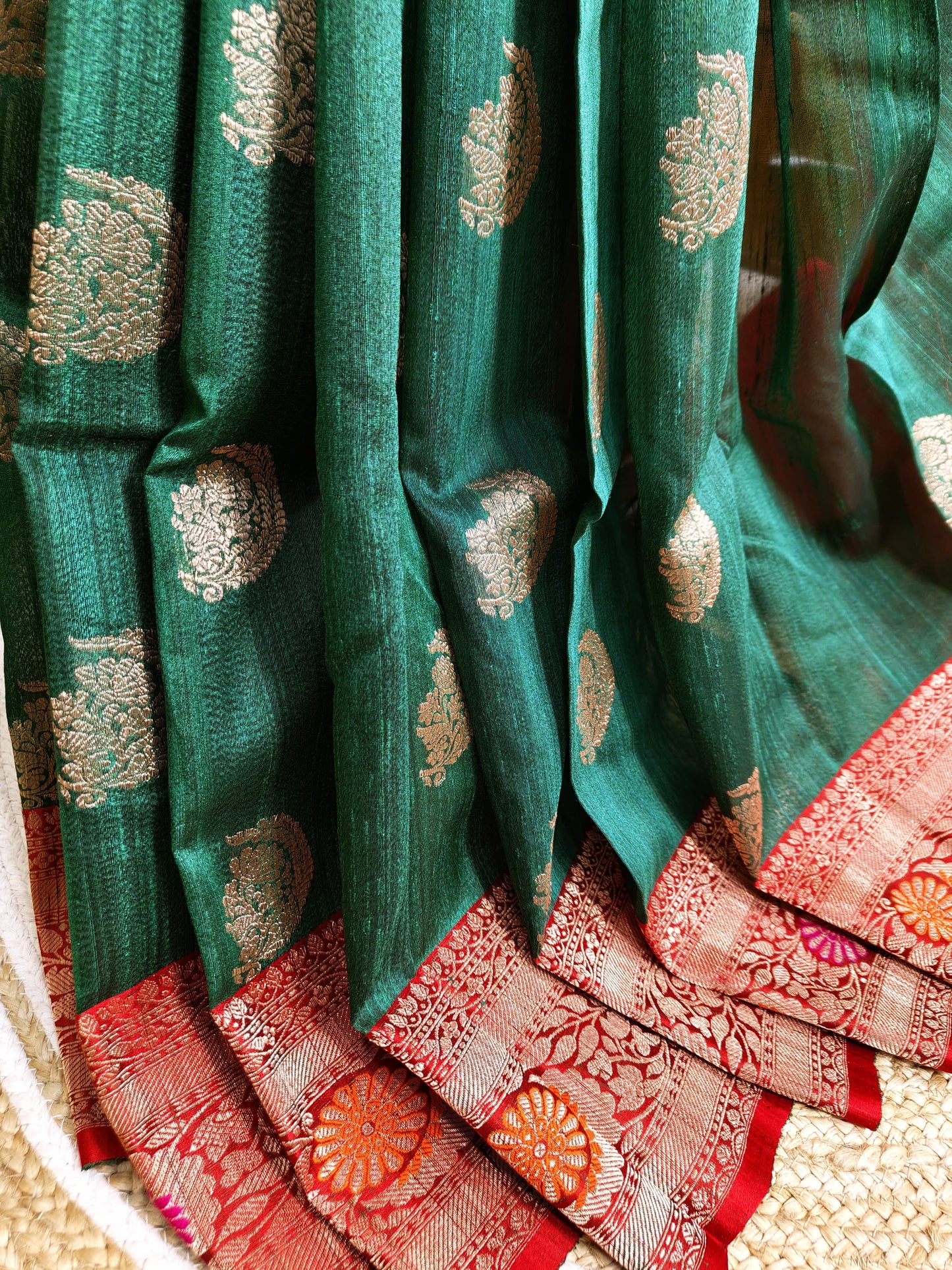 Sold out Pure Tussar Raw Silk Benarasi Saree-Sold in Kolkata