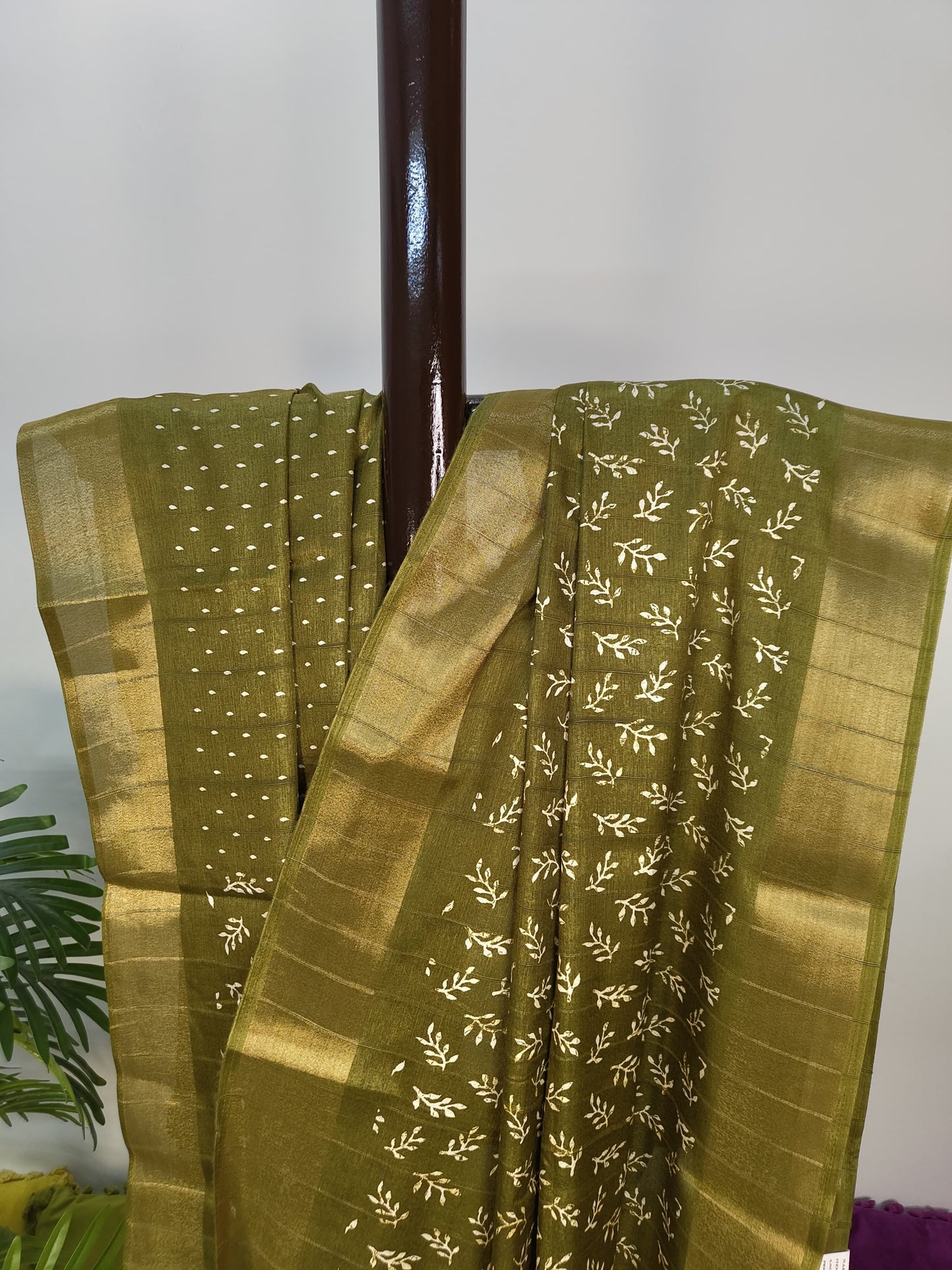 Sold Out Semi Tussar Matka With Bagru print and Zari Border-Sold in Abu Dhabi
