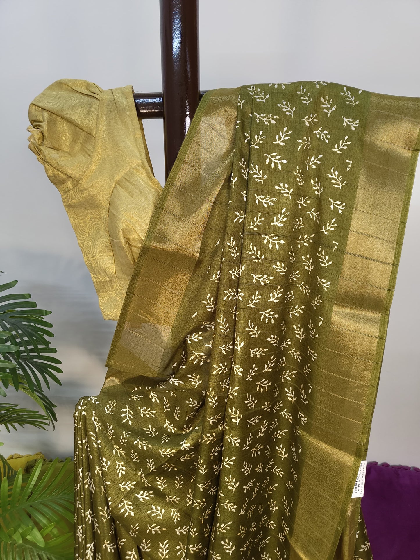 Sold Out Semi Tussar Matka With Bagru print and Zari Border-Sold in Abu Dhabi