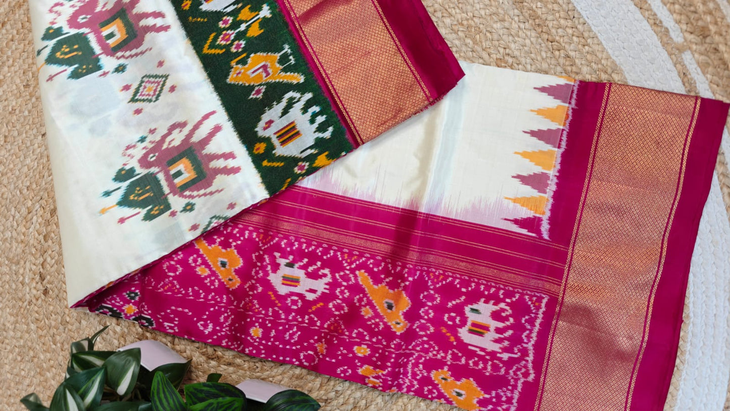 Sold Out Pochampalli Patola Ikkat Pure Silk Saree – A Symphony of Tradition & Grace-Sold in Bangalore