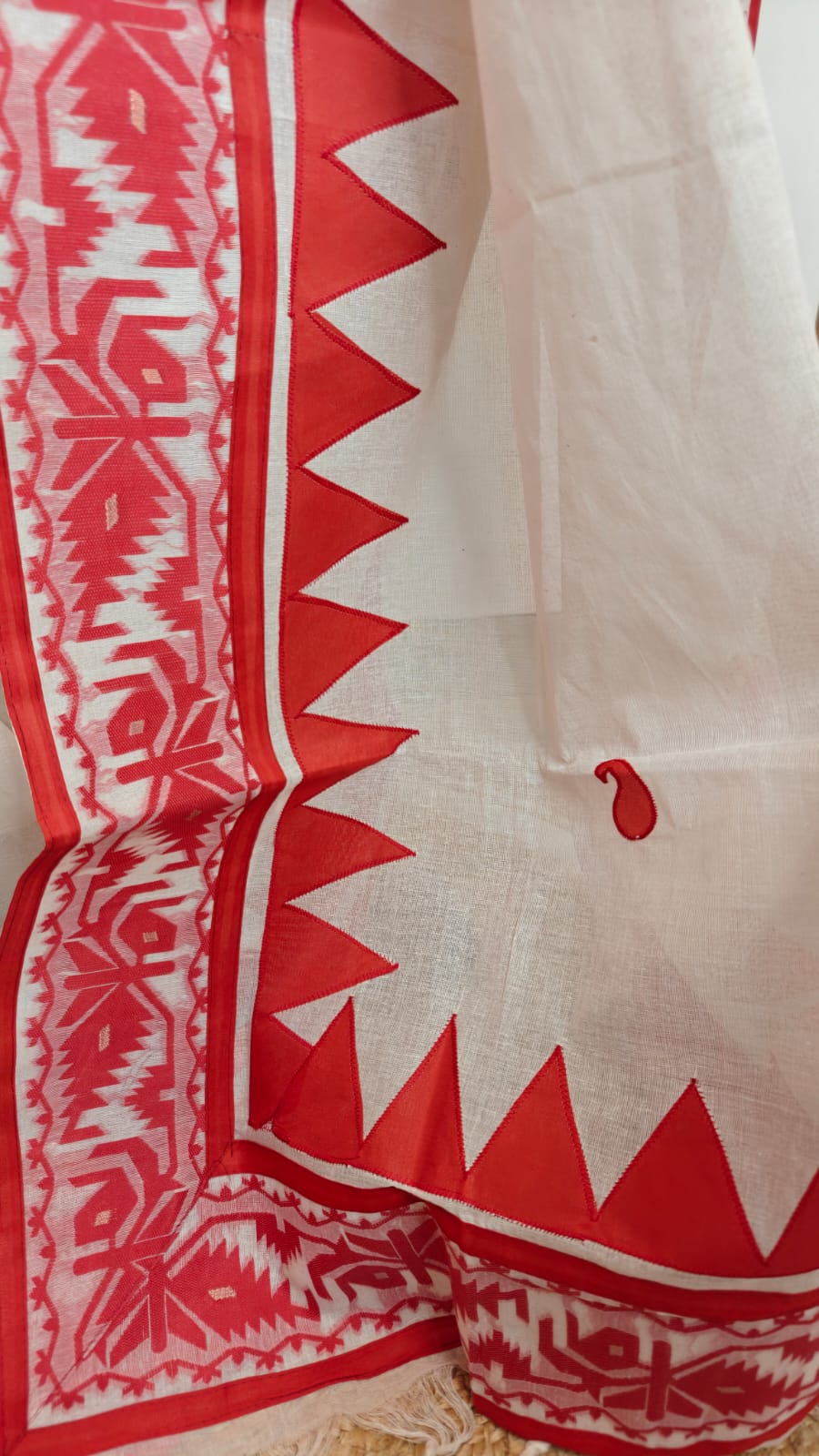 Sold out Authentic Pure Cotton Applique work Saree