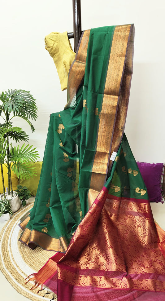 Maheshwari Semi Silk Saree Premium Quality-Sold in Bangalore
