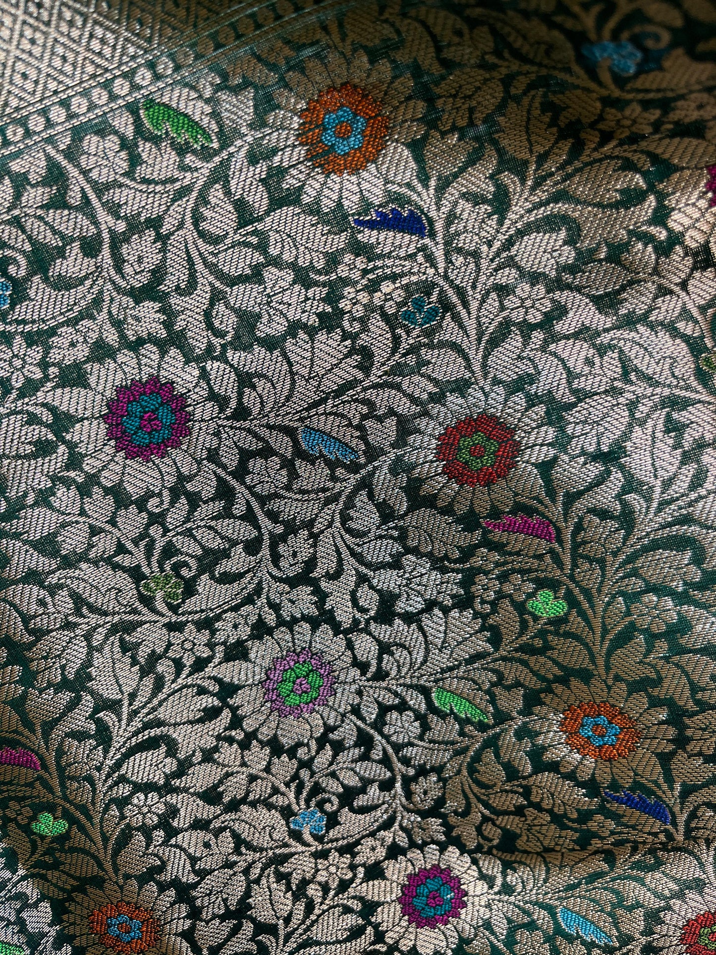 Semi Munga Tussar Silk Banarasi Saree with Minakari Weaves