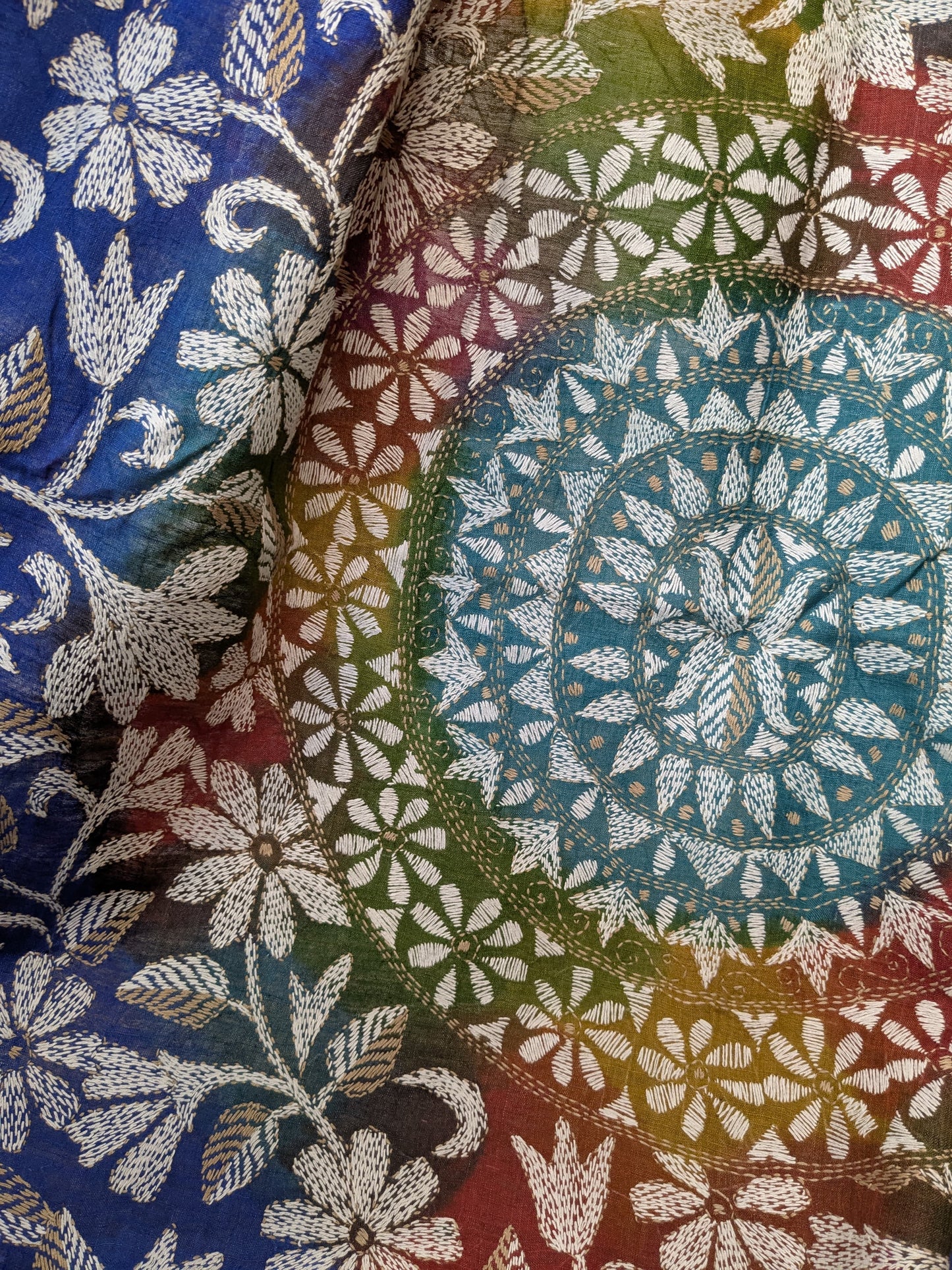 Pure Tussar Kantha Saree – Jewellery motif festive Saree