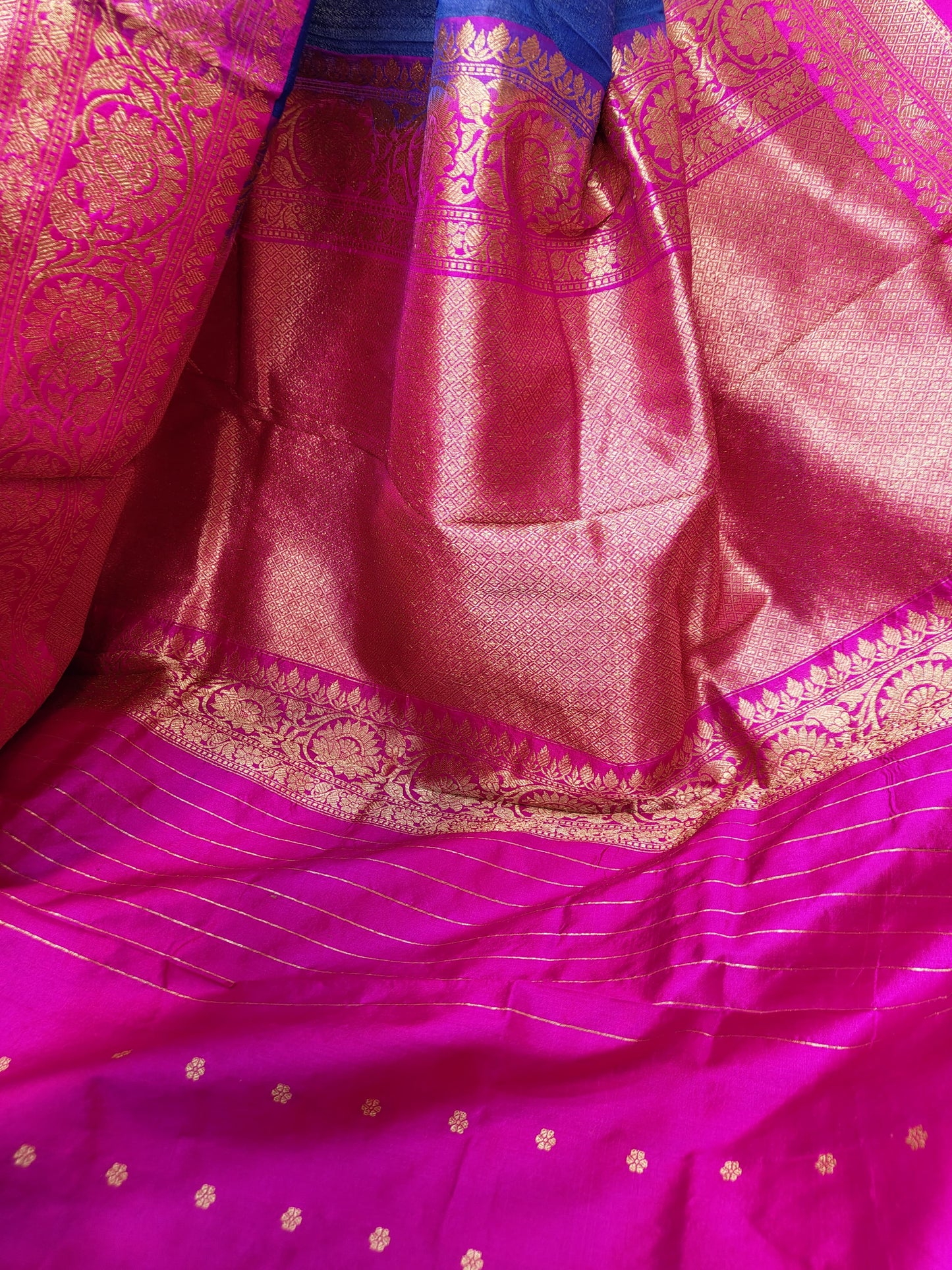Pure Tussar Raw Silk Benarasi Saree, Silk mark Certified