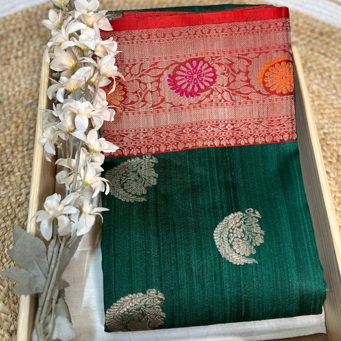 Sold out Pure Tussar Raw Silk Benarasi Saree-Sold in Kolkata