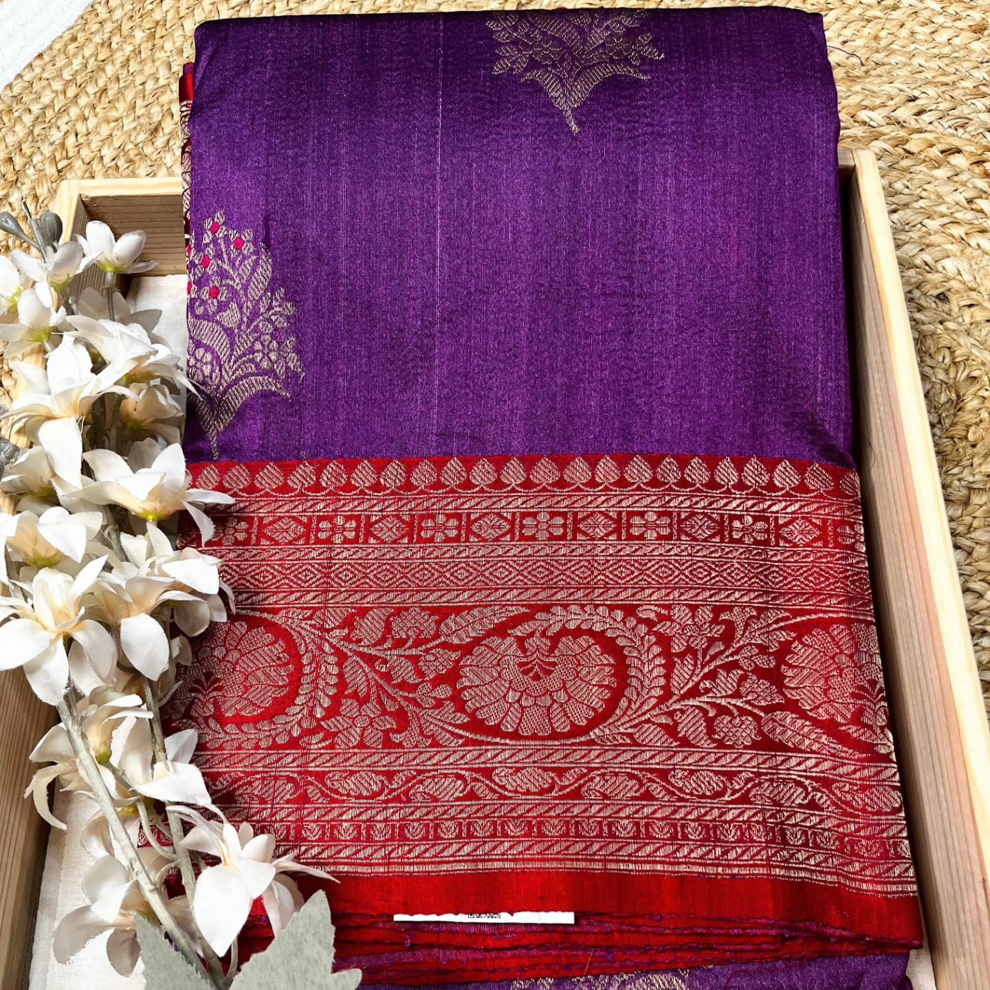 Sold out Pure Tussar Raw Silk Benarasi Saree, Silk mark Certified-Sold in Kolkata