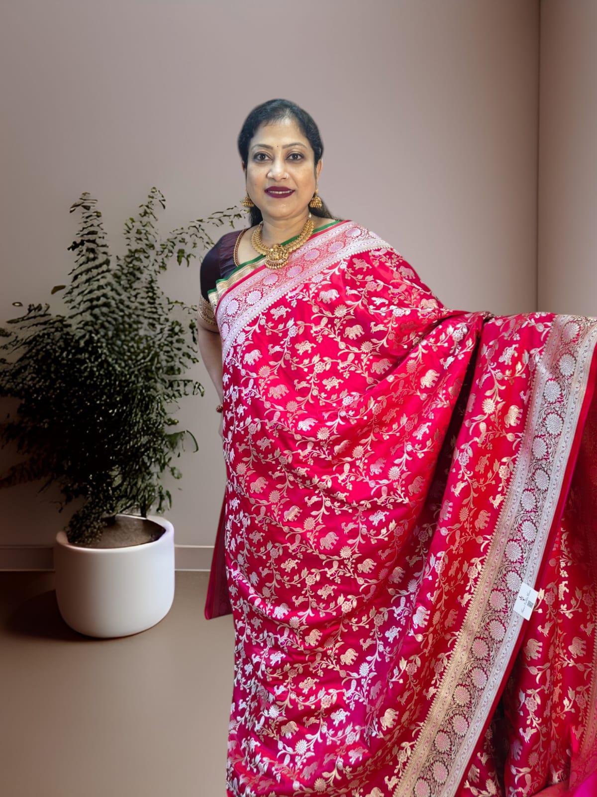 Sold out Premium Katan Shikargha Benarasi Saree-Sold in Bangalore- Sold in Bangalore