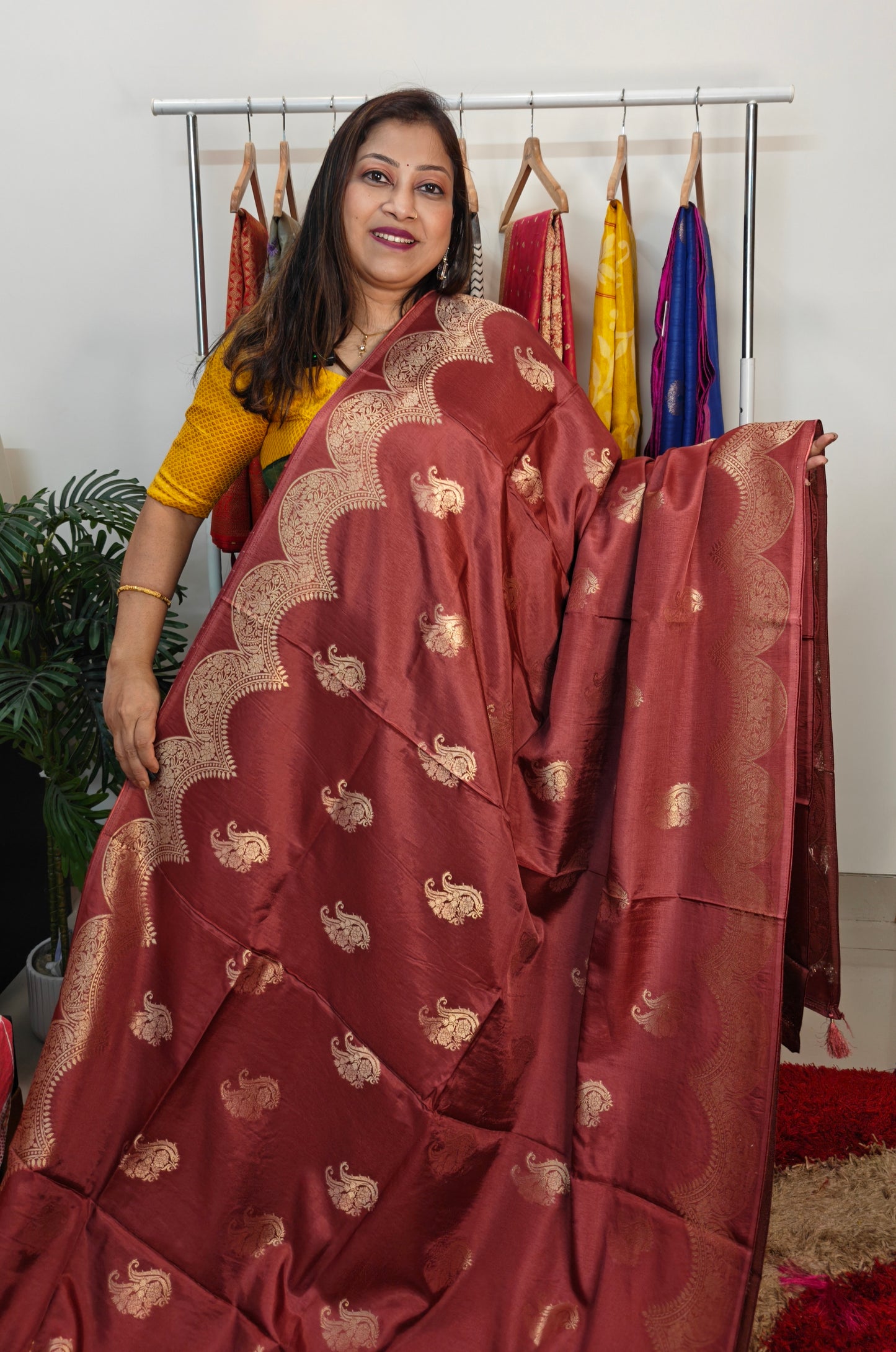 Semi Mango Silk Saree