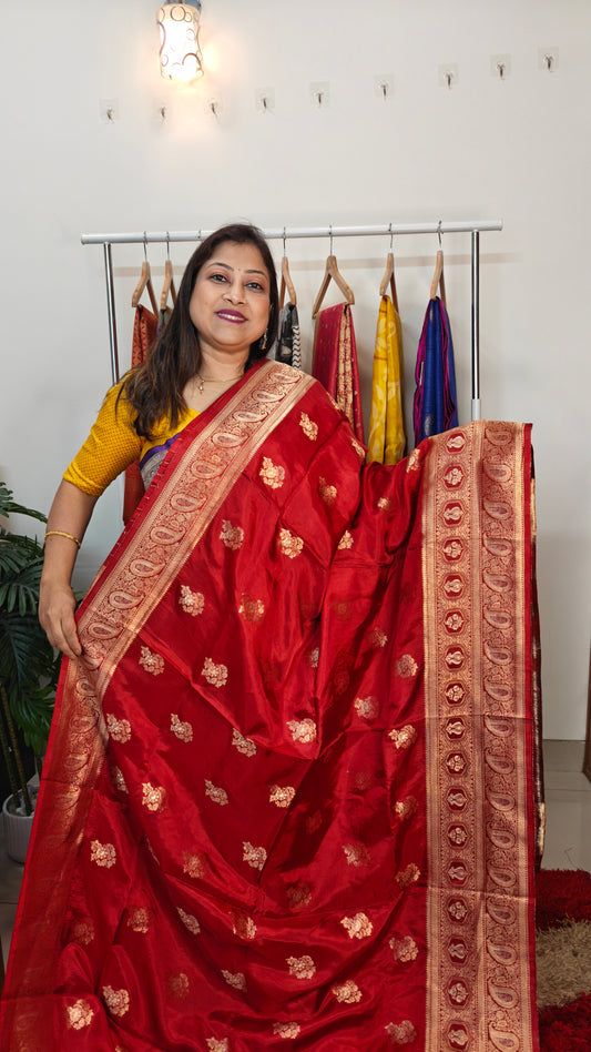 Sold out Semi Mashru Katan Banarasi