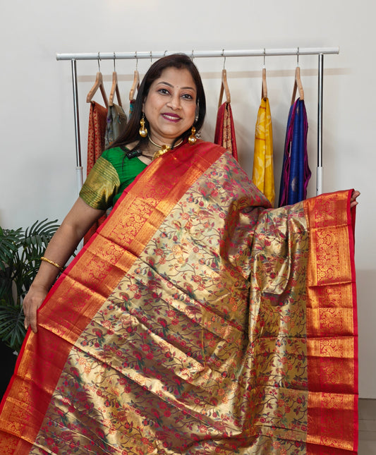 Semi Tissue Kanjeevaram Silk Saree