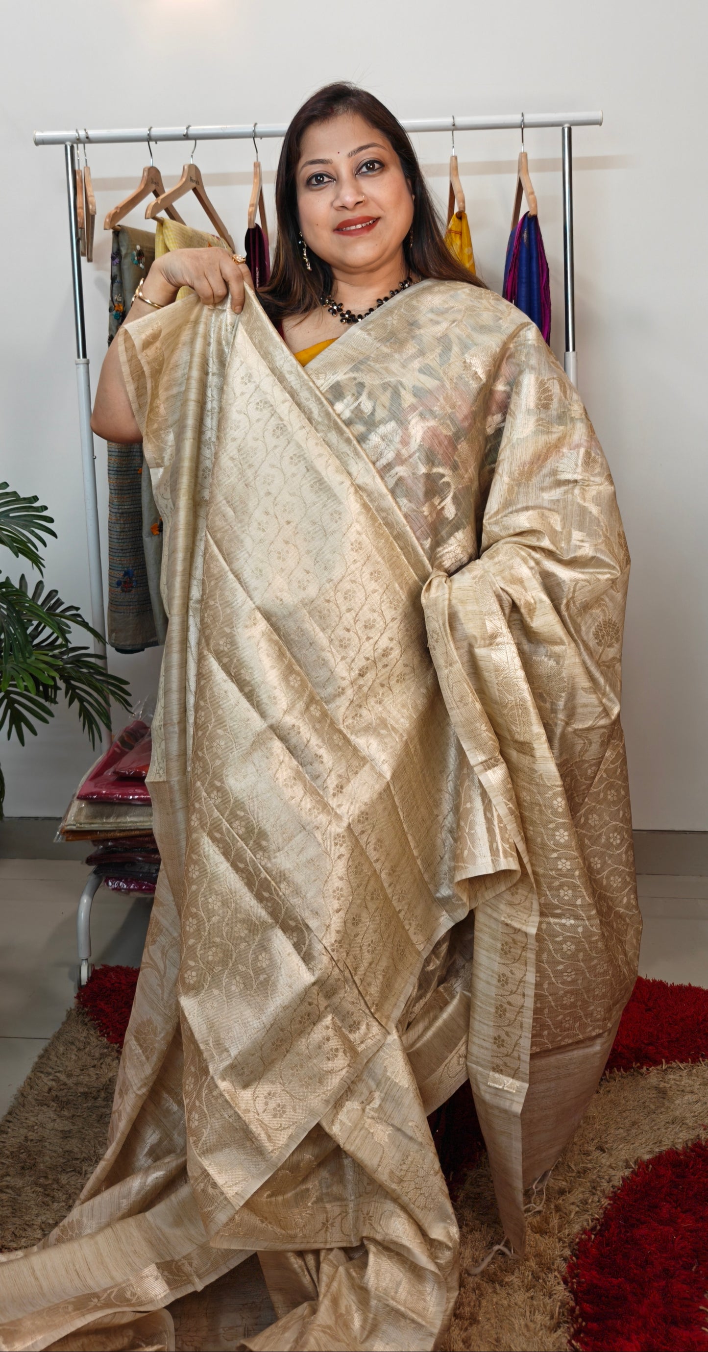 Semi Tussar Benarasi Saree