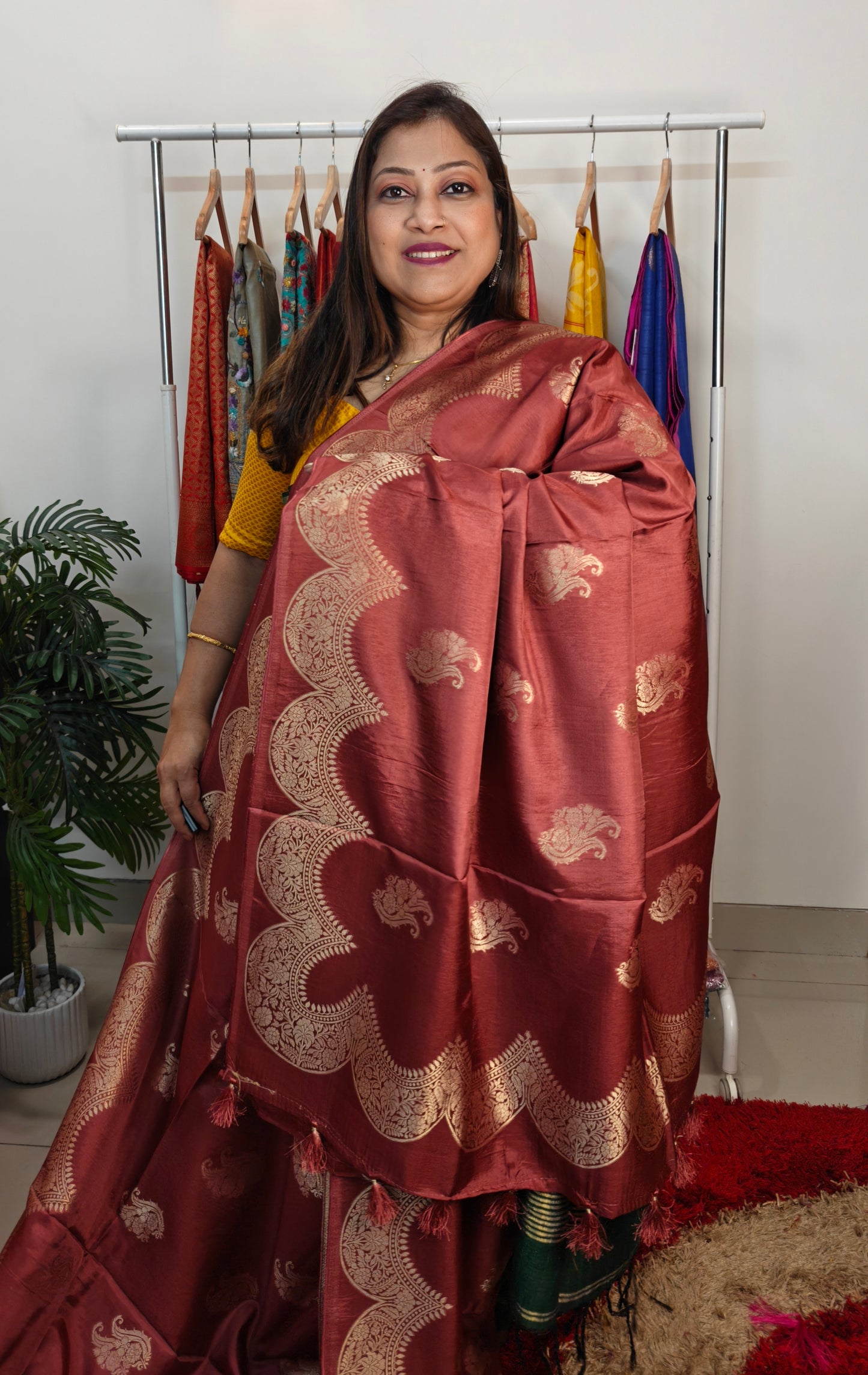 Semi Mango Silk Saree