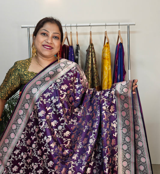 Sold out Premium Katan Shikargha Benarasi Saree