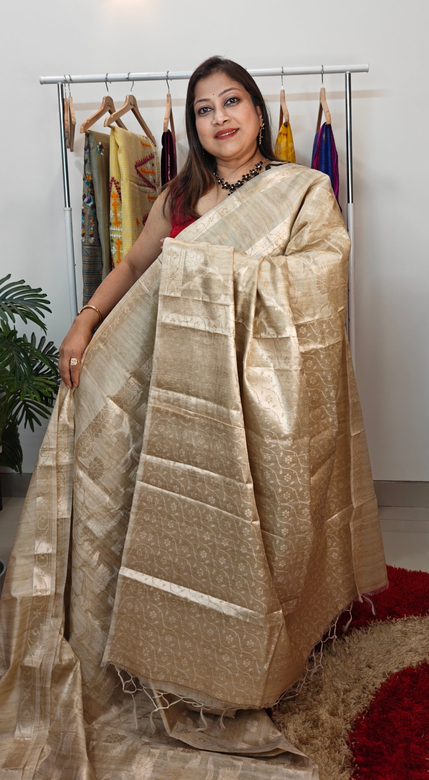 Semi Tussar Benarasi Saree