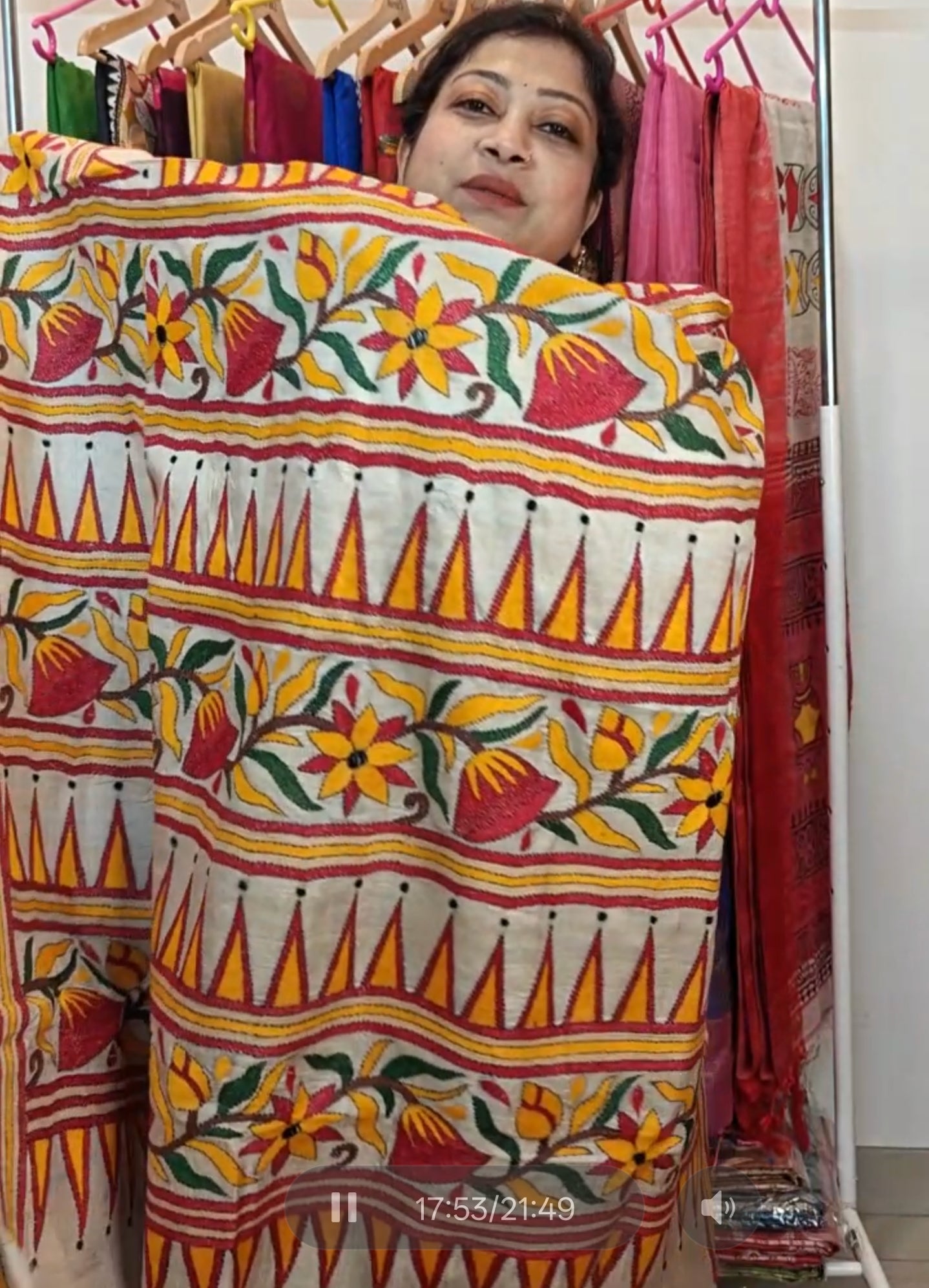 Pure Tussar Gachi Silk Kantha Saree – A Tussar Elegance