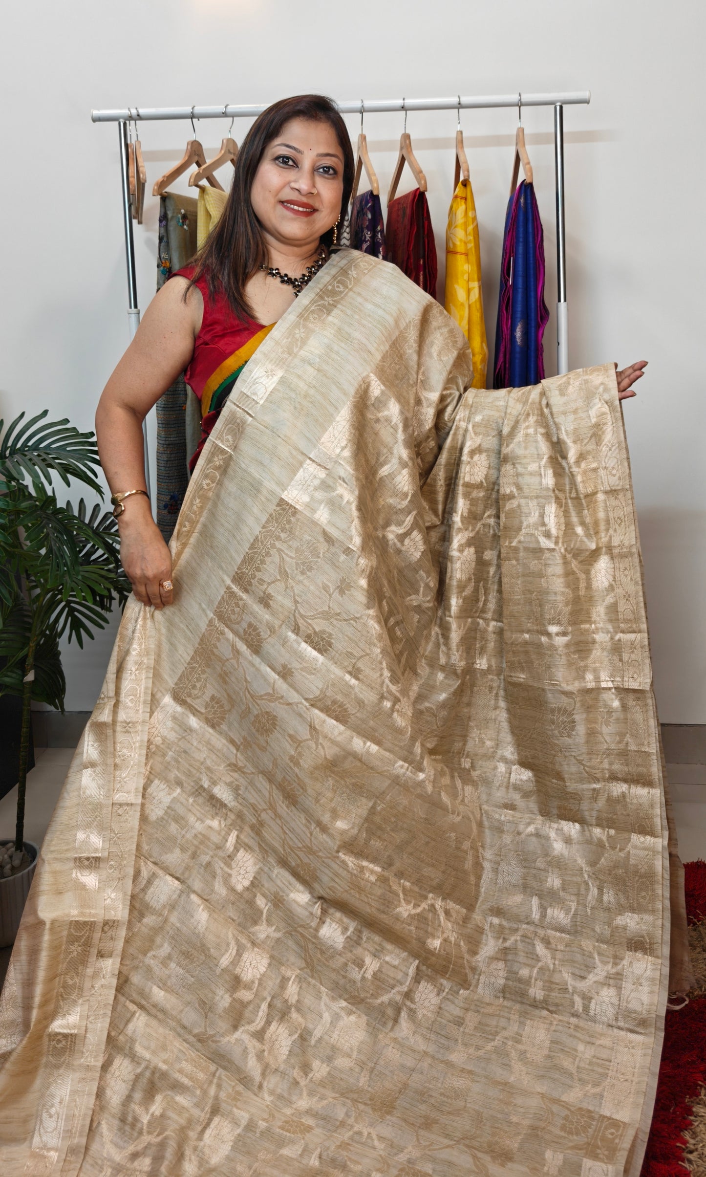 Semi Tussar Benarasi Saree