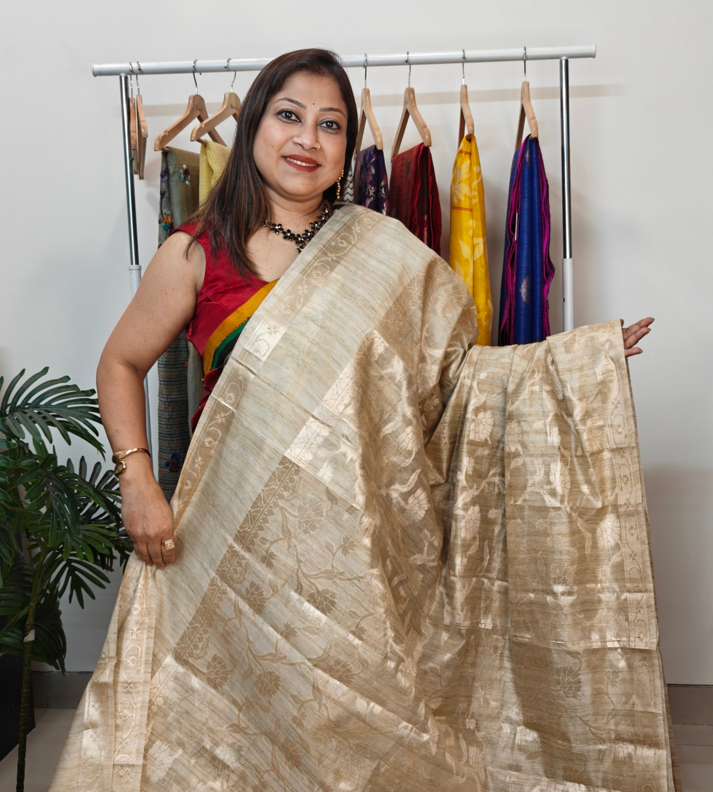 Semi Tussar Benarasi Saree