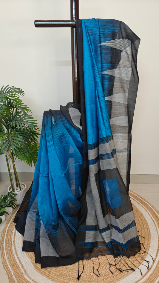 Handloom Saree Woven Temple Border