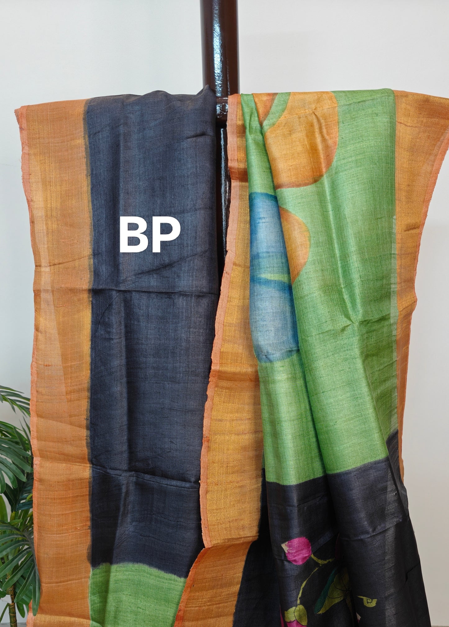 Pure Tussar Silk Hand-painted Saree