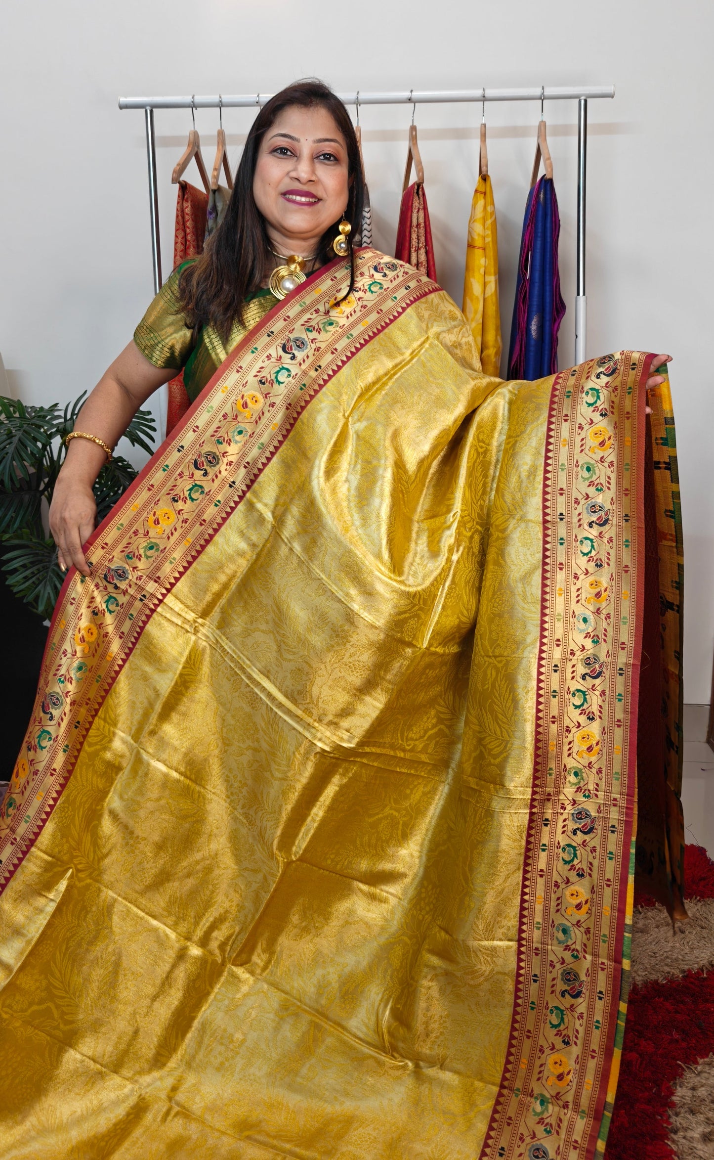 Semi Tissue Paithani Silk Saree