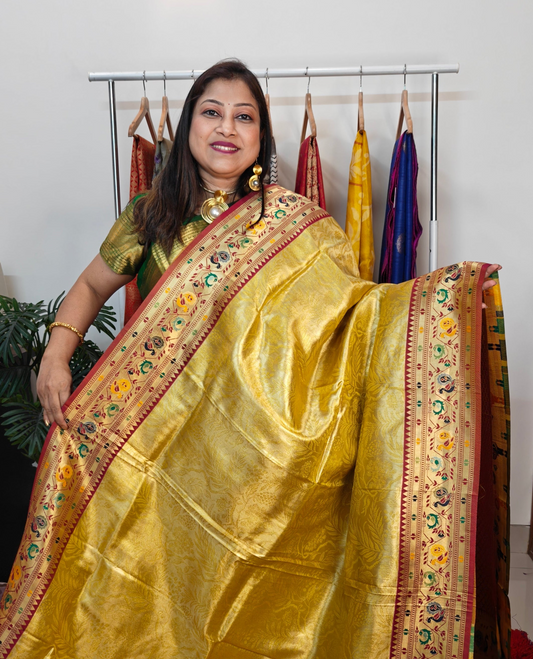 Semi Tissue Paithani Silk Saree