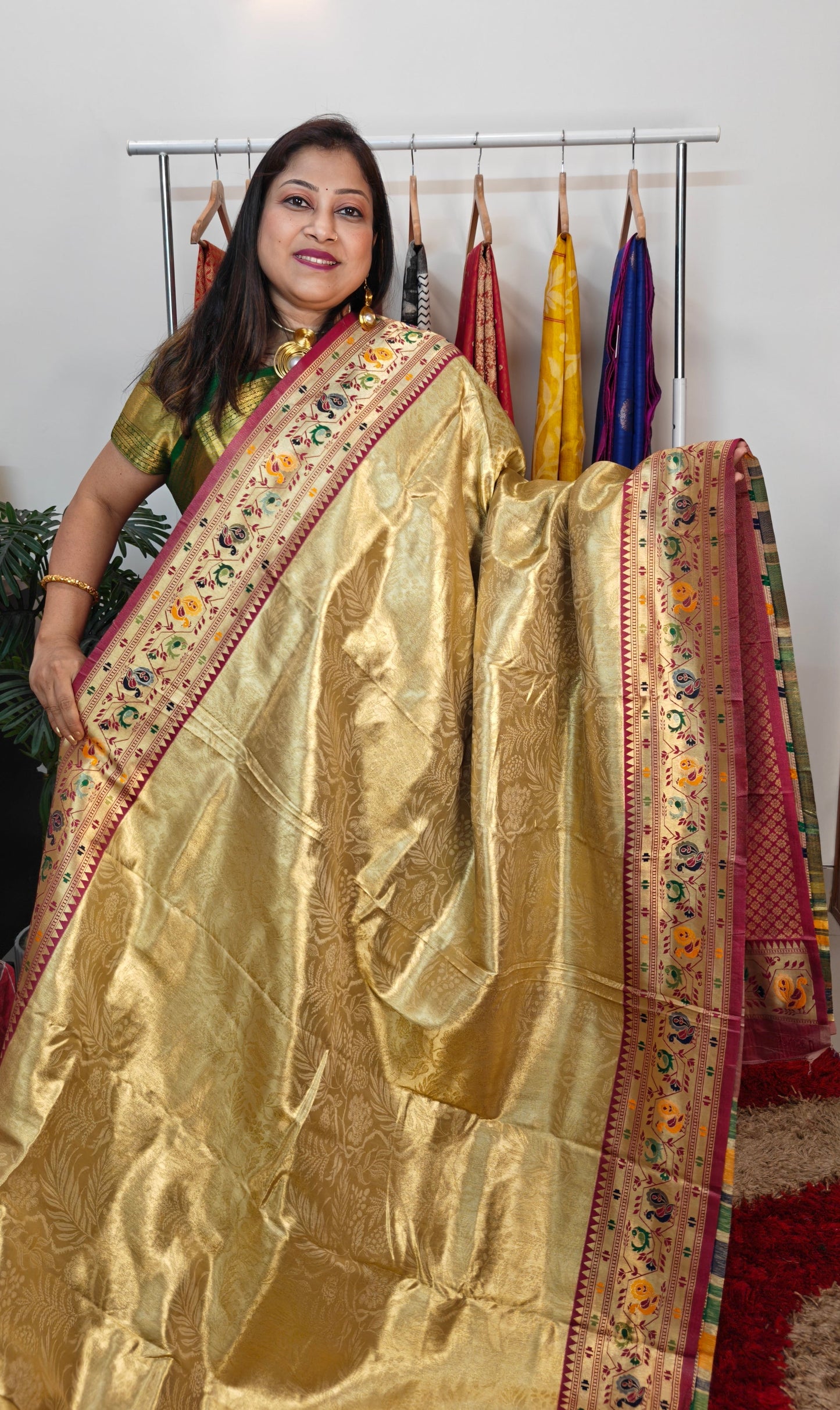 Semi Tissue Paithani Silk saree
