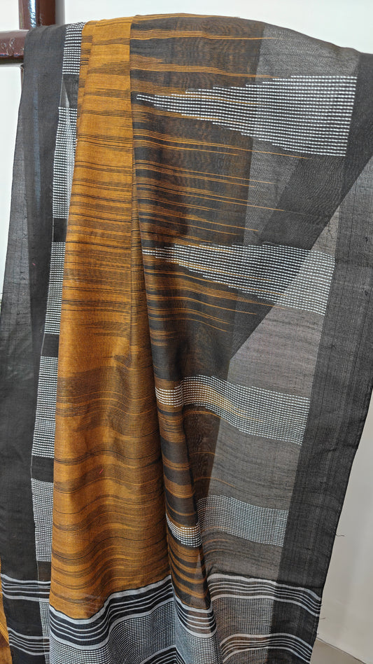 Handloom Saree Woven Temple Border