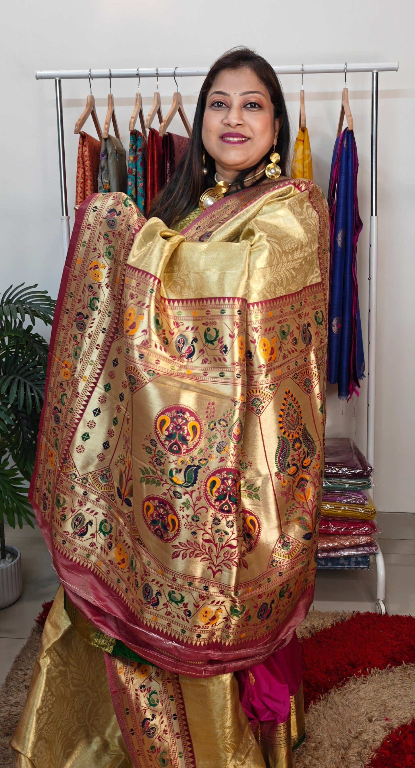 Semi Tissue Paithani Silk saree