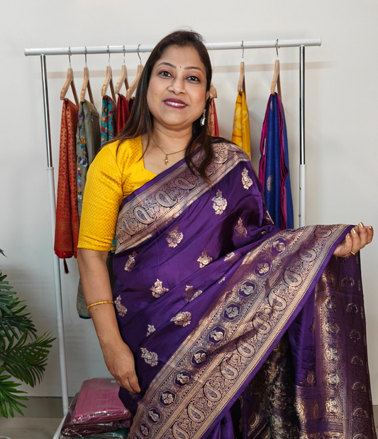 Semi Mashru Katan Banarasi