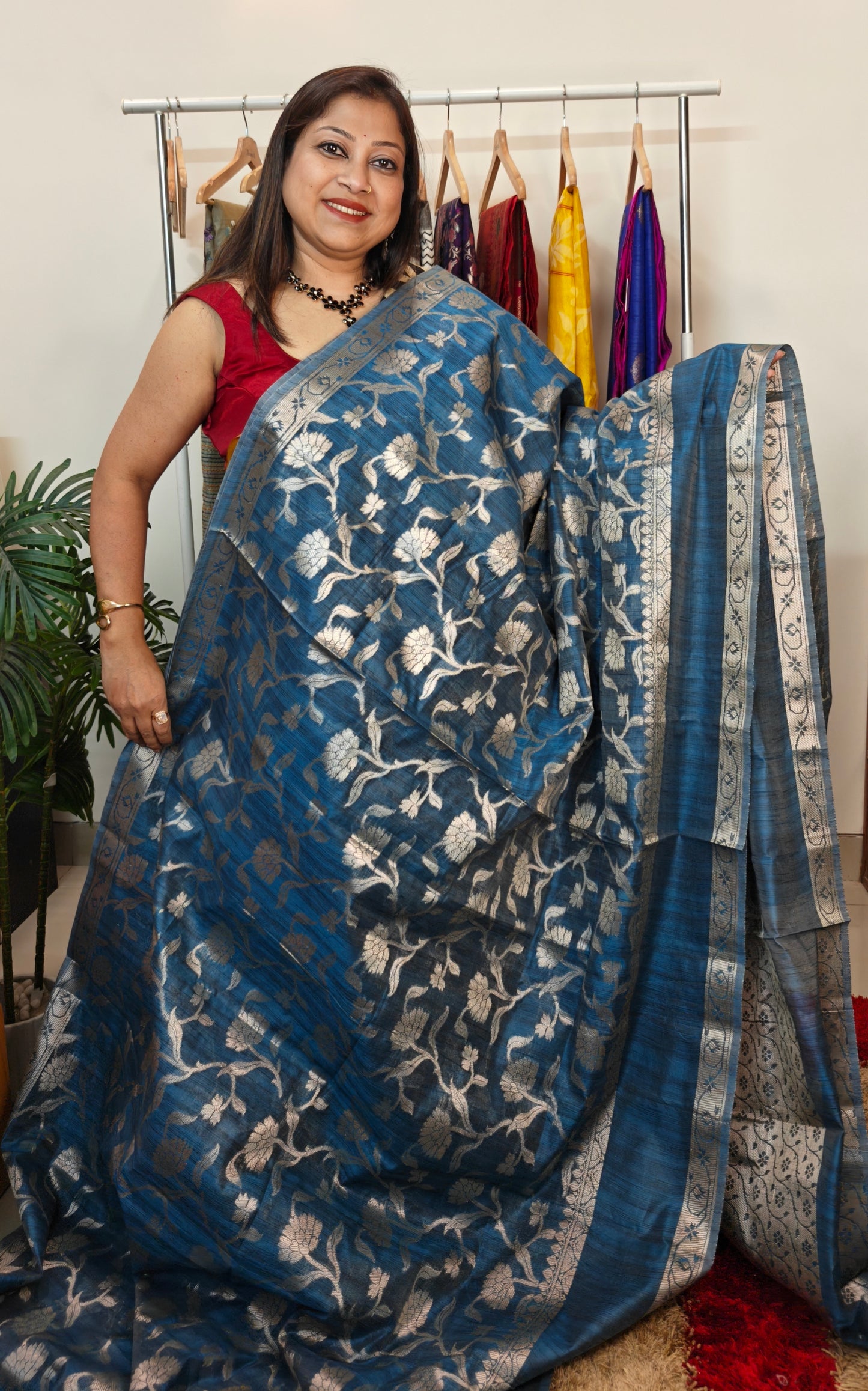 Semi Tussar Benarasi Saree