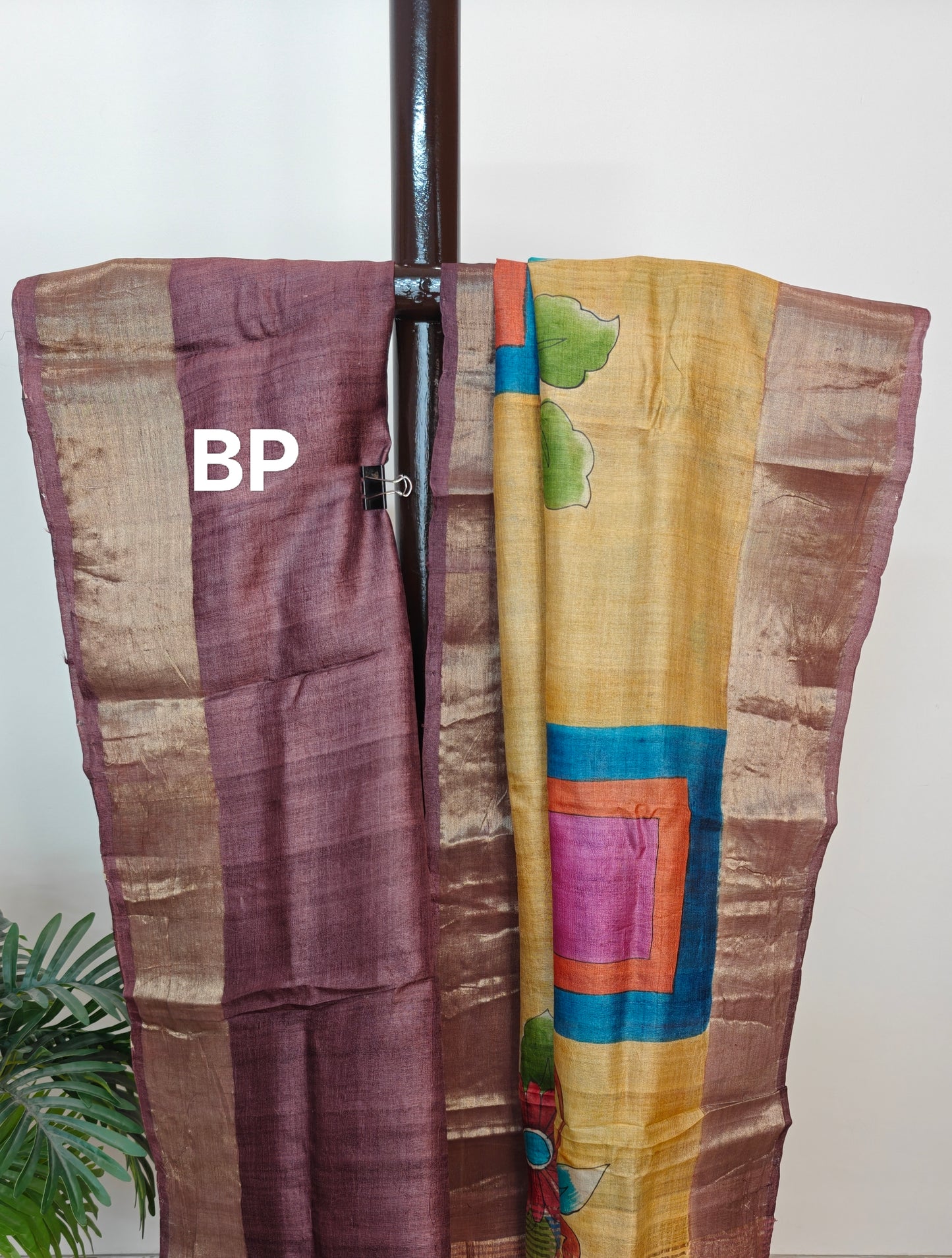 Pure Tussar Silk Hand-painted Saree