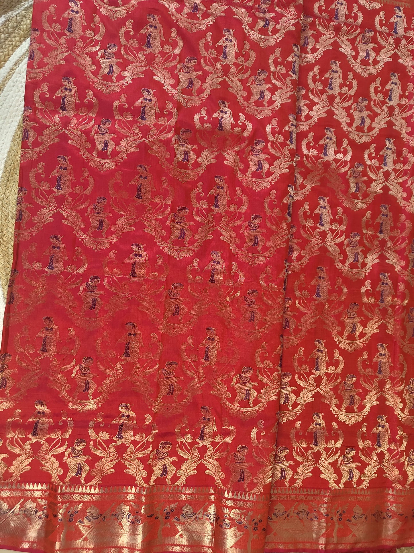 Pure Swarnachari 4-Ply Saree, Dual-Tone Authentic – A Tale of Elegance and Tradition