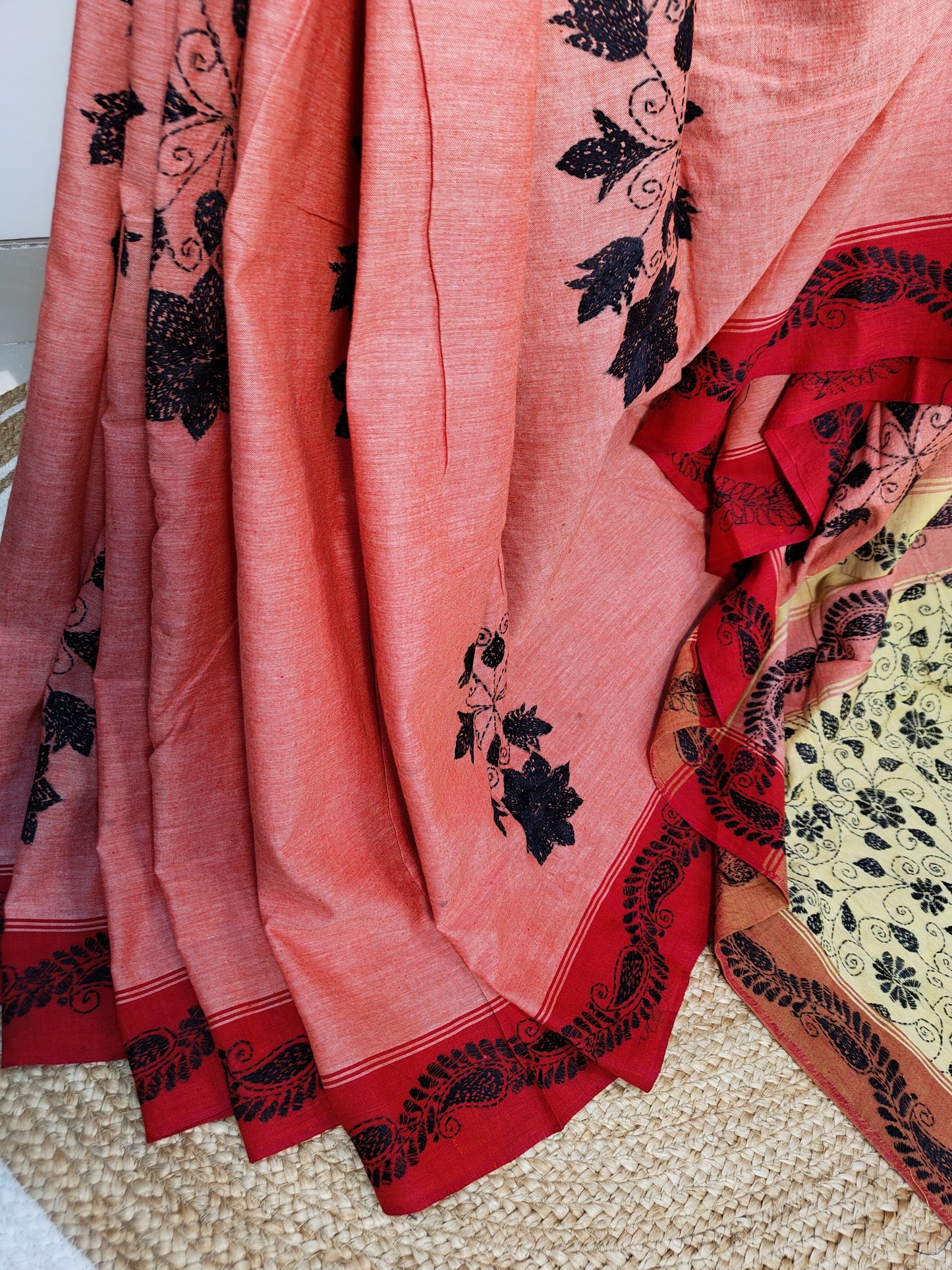 Pure Khadi cotton kantha Saree- A Blend of Elegance and Comfort