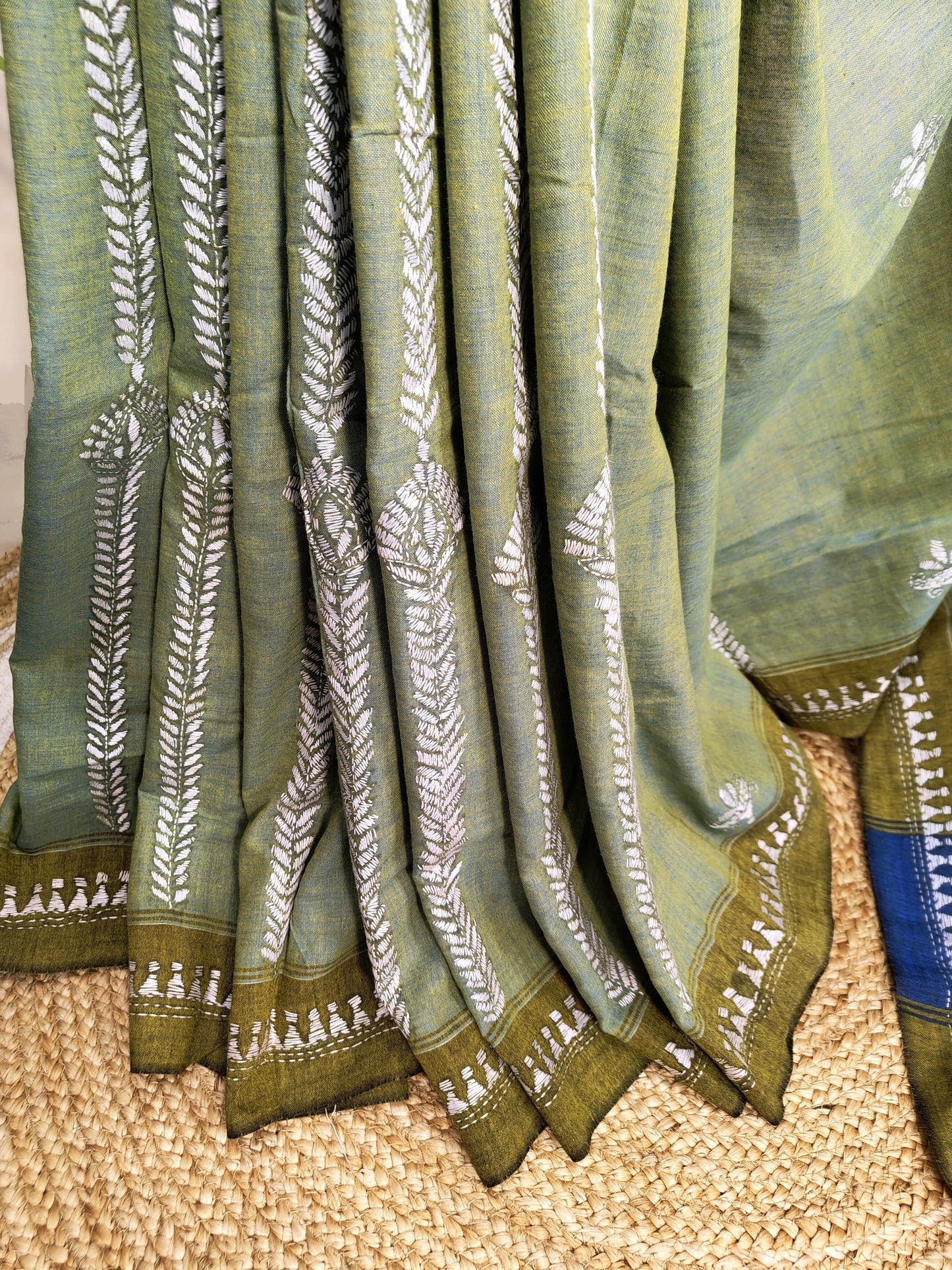 Sold out Pure Khadi Cotton Kantha Saree – A Heritage of Elegance