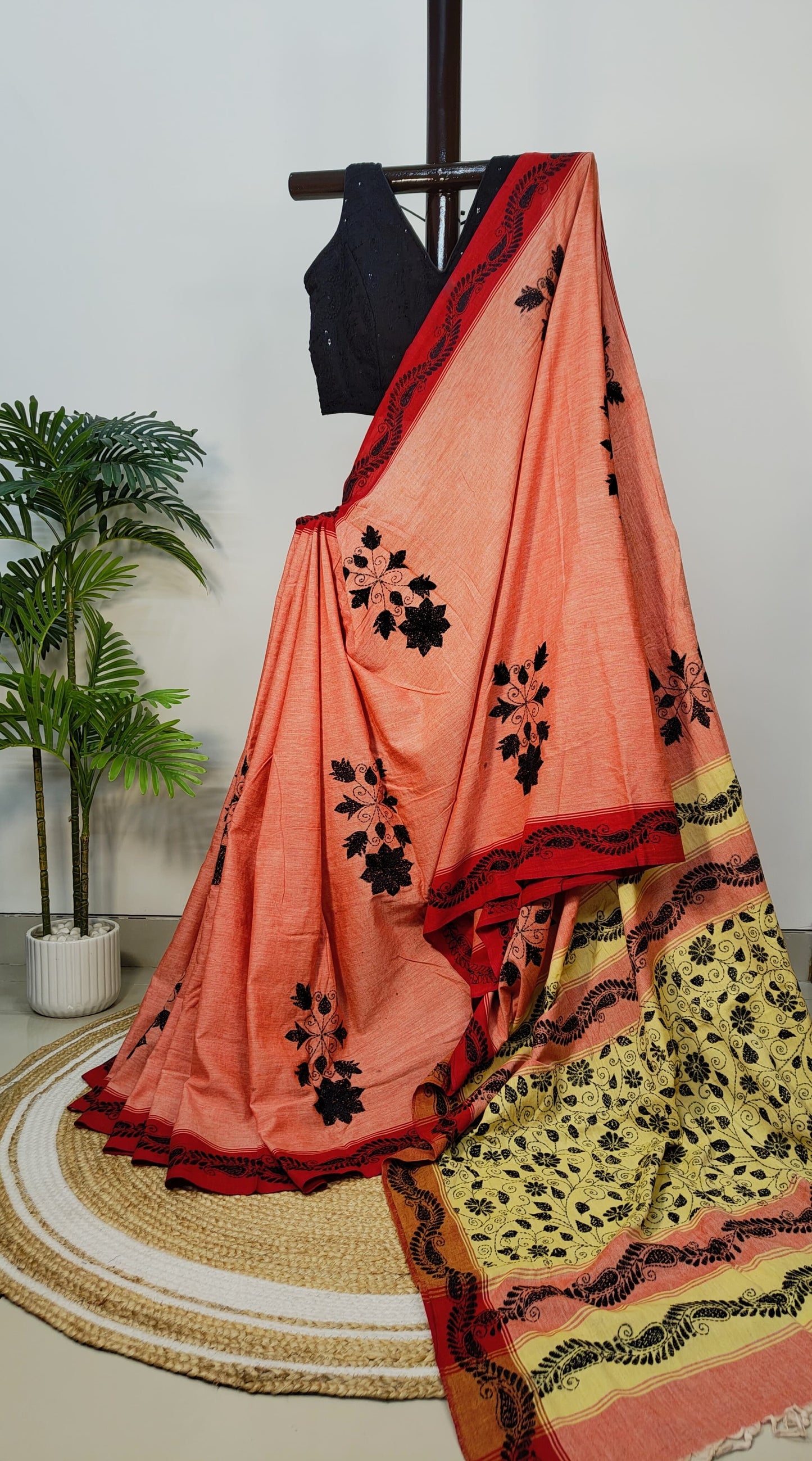 Pure Khadi cotton kantha Saree- A Blend of Elegance and Comfort